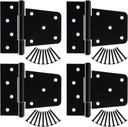 3.5 Inch Heavy Duty Gate Hinges Fence Door Hinges Durable Gate Strap Hinge for Indoor Outdoor, Gate Hardware Kit for Shed, Wooden Fences, Vinyl Fence Gate, Barn Door, Garage, 4 Pack
