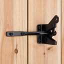 2 Pcs Self Locking Gate Latch Automatic Gravity Lever for Wood Fence Gate, Door Latches, Steel, Black