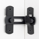 4 Packs 90 Degree Flip Barn Door Lock,Protect Privacy-Security Gate Latch,Hook Lock Latch for Barn,Sliding Door Antique Lock Gate Latches Wine Cabinet Closet Door Latches,Matte Black