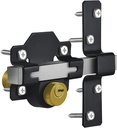 Barn Door Lock, Fence Gate Lock, Double Sided Gate Latch, Door Lock for Wodden Gate, Supplied with 5 Keys, Work with 2.75" Wooden Gate, Suitable for Right & Left Door