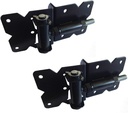 Black Stainless Steel Self Closing Vinyl Gate Hinges (For Vinyl, PVC Fencing) Vinyl Fence Gate Hinges W/Mount Hardware (Pair)