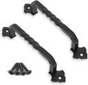 OVOV 2 Pack Barn Door Pull Handle Hardware for Wooden Garden Gate Shed Cabinet Door (2Pcs 4Inch)