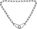 Gate Chain, 24.02 Inch Stainless Steel Hanging Swing Security Heavy Duty Chain with Double-Ended Carabiners Farm Door Link Lock Latch for Indoor Fence Outdoor Hammock Accessories (3Mm Thick, Silver)