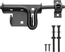 Heavy Duty Slide Bolt Gate Latch with Padlock Hole,Sliding Bolt Door Lock Gate Latches Hardware for Wooden Fence, Shed, Yard, Barn Door, Solid Thickened Steel,Black