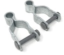 Pressed Steel Chain Link Fence Frame Hinge W/Bolt - (2 Sets Pack) (1-3/8")