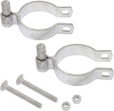 Pressed Steel Chain Link Fence Post Hinge W/Bolt 3" [2 7/8" OD] X 5/8" | Heavy Duty Hinges | (Pack of 2)
