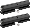 Heavy Duty Gate Hinges 7 Inches- 2 Pack Weld on Install Black Iron Barrel Hinge 900Lbs Capacity for Swing Door Trailer Ramp Metal Driveway Gate Drive Gate