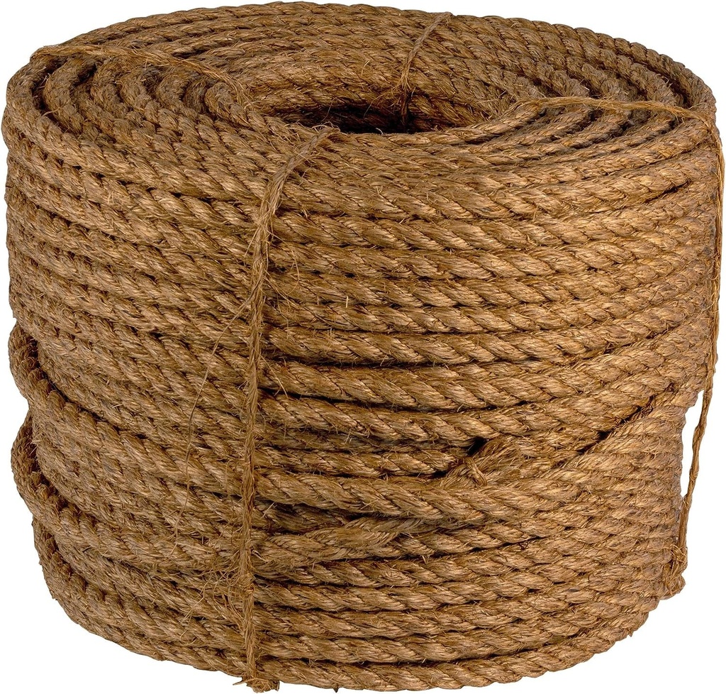 GWP 3 Strand Manila Rope - 8,000 Lbs Tensile Strength
