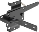 Self-Locking Gate Latch Heavy Duty for Wooden Fence, Post Mount Automatic Gravity Lever for PVC Fence Gate Lock Hardware with Fasteners for Secure Pool, Yard, Garden, Steel, Black