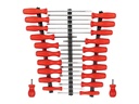 TEKTON Hard Handle Screwdriver Set with Black Rails, 22-Piece (#0-#3, 1/8-5/16 In., T10-T30) | DRV44500