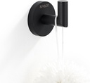 Towel Hook, Single Robe Hook, Coat and Shower Hook Wall Mounted, Modern Contemporary Brass Hooks for Bathroom Kitchen Hotel,Matte Black, 077010-Mb,Leo Series