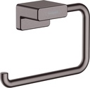 Hansgrohe Addstoris 6-Inch Roll Holder without Cover in Brushed Black Chrome, 41771340