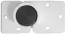Paclock'S UCS-7A/810 Hasp and Puck Combo Kit, Buy American Act Compliant, High Security 6-Pin Cylinder, Keyed Differently, Black Anod. Puck, Double Coated White Hasp