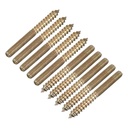Uxcell M6X60Mm Hanger Bolts, 120Pcs Double Ended Thread Dowel Screws for Wood Furniture Connecting