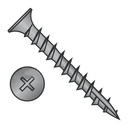 #6 X 5/8" Deep Thread Wood Screws/Phillips/Flat Head/Steel/Black Oxide/Type 17 Pt/No Nibs/Type 17 Point/Full Thread (Carton: 9,000 Pcs)