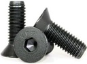 Socket Flat Countersunk Head Cap Screw, 4-40 X 3/16" Alloy Steel, Black Oxide, Hex Socket (Quantity: 100) Coarse Thread, #4 Hexagonal Allen Bolt, Length: 3/16 Inch, Full Thread