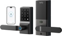 Eufy Smart Lock C33, Fingerprint Keyless Door Lock with Handle, Built-In Wi-Fi, APP Remote Control, Biometric Door Knob for Entry Door, Auto Lock, IP53 Waterproof