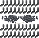 40PCS 2020 Extrusion Connectors 2020 Aluminum Extrusion Corner with 40PCS 2020 Aluminum Extrusion Profiles T Slot L Bracket 80PCS Screws