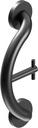 HEALTHCRAFT plus Series Towel & Robe Hook, Bath & Shower Grab Bars, Shower and Bathroom Safety, Stainless-Steel, Wall-Mounted Heavy Duty for Elderly, Seniors or Handicap/Up to 500Lbs/ Matte Black