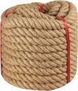 Twisted Manila Rope 3/4 in X 50 Feet Natural Hemp Rope for Docks Railing Nautical Landscaping Crafts Tug of War Marine Tie-Downs Hammock Home Decorating