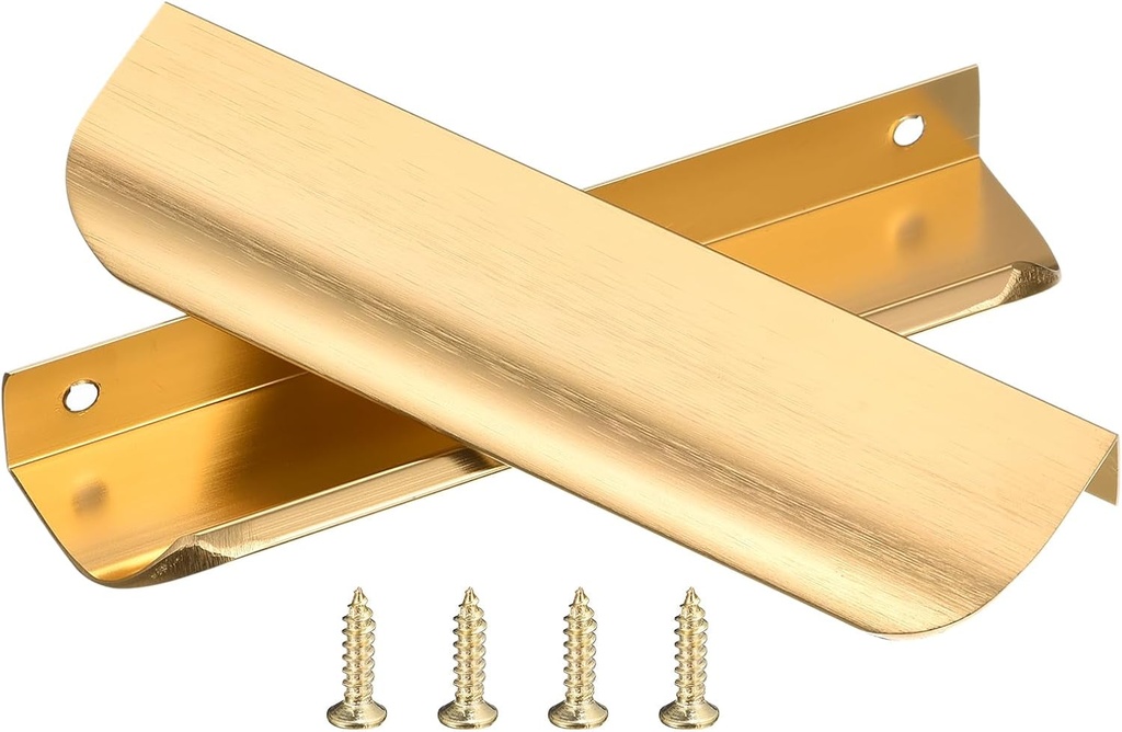 Uxcell 25 Pack Gold Edge Drawer Pulls - Ergonomic Cabinet Handles