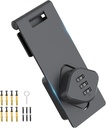 2Pcs Keyless Closet Door Lock, 3-Digit Combination Lock, Cabinet Password Hasp Lock Latch, Sliding Closet Door Lock for Double Door, Cabinet, Locker, Refrigerator, Barn Door, Bathroom, Garden