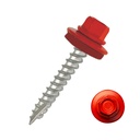 EAGLE 1 Metal Roofing Screws #10 - Painted Hex Head Self-Tapping Screws with EDPM Rubber Washer for Metal to Wood, Vinyl, Small Sheet Metal - Free Magnetic Driver (Bright Red, 1 Inch, 1000)