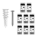 800-Pieces Premium Self-Drilling Reinforced Nylon Drywall Anchors with #8 Screws Kit | Holds 75 Lbs. | 400 Anchors + 400 Screws