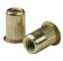 100 Pcs Rivet Nut 3/8 (0.375) Inches Large Flange Knurled Body (100 Pcs) Yellow Zinc Plated Steel Grip Range 0.27-0.150 Inches