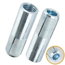50 Pcs Drop-In Anchors 3/8 Inch Zinc-Plated for Concrete, Secure Mounting, Industrial-Strength, Easy Installation - Perfect for Home, Construction, and Outdoor Applications