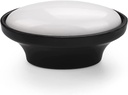 KNOBWELL 20 Pack Black Oval Zinc Alloy Kitchen Cabinet Knobs with Porcelain Finish, Decorative Dresser Drawer Pulls, Hole Center for 7/10"