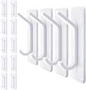 Eueasy Towel Hooks, 10 Pack Coat Hooks for Hanging up to 15 Lbs, Adhesive Hook for Shower, Bathroom, Kitchen- Wall Hooks Stick on Glass Door, Mirror, Tiles