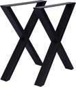 X Table Legs 28" X 24", Heavy Duty Steel Wide Desk Legs, 2204Lbs Capacity, X-Frame Dining Table Legs Coffee Desk Leg, Pre-Dr