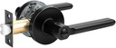 Probrico Interior Black Door Handle, Slim Handed Privacy Door Handles, Keyless Door Levers Lockset for Bedroom and Bathroom (1 Pack, Modern)