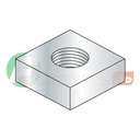 #10-32 Square Machine Nuts, Steel, Zinc Plated (Quantity: 100)
