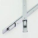 Drawer Slides Linear Track Full Extension Double Rails 3 Sections Ball Bearing Aluminum Alloy Drawer Rails, Total Length：12Inch/300Mm with Travel Length：13.58Inch/345Mm, Silver 1 Pair (2Pcs)