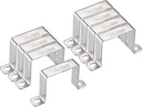Uxcell U Shaped Connector Bracket 58 X 62Mm 304 Stainless Steel for Door Closed Bar Holder Strut Channel 8Pcs