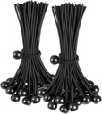 Tarp Bungee Ball Cords 12 Inch,Tarp Bungee with Ball Heavy Duty Tarp Tie down Ball for Outdoor Canopy,Tents, Cargo, Shelter, Gazebo with Uv-Resistant (60 PCS)