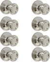 Home Improvement Direct 8 Pack Dummy Door Knob, Satin Nickel No Lock & Non-Turning Single Sided, Tulip Style Knobs without Lock for Interior Use