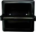 Recessed Toilet Paper Holder with Mounting Plate in Matte Black
