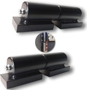 2 Pack Heavy Duty Gate Hinges,Weld on Install Black Iron Barrel Hinge,450-900Lbs Capacity for Swing Door Trailer Ramp Metal Driveway Gate Drive Gate (7 Inches - 2 Pack)