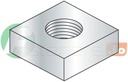 #10-32 Square Machine Nuts, Steel, Zinc Plated (Quantity: 7000)