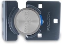 Paclock'S KT2173A/779 Hasp and Puck Combo Kit, Buy American Act Compliant, High Security 6-Pin Cylinder, One Lock Keyed to #26538 W/ 2 Keys, Silver Anod. Alum. Puck, Double Coated Grey Hasp