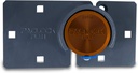 Paclock'S KT2173A/811 Hasp and Puck Combo Kit, Buy American Act Compliant, High Security 6-Pin Cylinder, One Lock Keyed to #26537 W/ 2 Keys, Orange Anod. Alum. Puck, Double Coated Grey Hasp