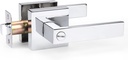 9 Pack Privacy Heavy Duty Door Lever, Reversible Polished Chrome Door Handle, Square Privacy Door Lever Lock without Keys