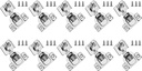Soft Close Cabinet Hinge 1/2"" Overlay Soft Close Cabinet Hinges 10Pack Kitchen Cupboard Hinges with Screws, Small, Silver