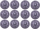 The Metal Magician Cabinet Knob Drawer Pull Ceramic Handles Cupboard Knob Drawer Pull Vintage Shabby Chic Hand Painted Knob Handmade Knob Assorted Knob Black Wheel (Flower) 12Pcs