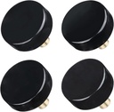 SUNYIK 4Pcs Polished round Crystal Stone Drawer Knobs with Screws, Pulls Handle for Dresser Cabinet Cupboard Home Office Door Decor, Black Obsidian