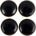 Amogeeli Black Obsidian Brass Drawer Knobs with Screws, Classic Cabinet Knobs Pull Handles Pack of 4