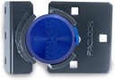 Paclock'S KT2173A/779 Hasp and Puck Combo Kit, Buy American Act Compliant, High Security 6-Pin Cylinder, One Lock Keyed to #26541 W/ 2 Keys, Blue Anod. Alum. Puck, Double Coated Grey Hasp